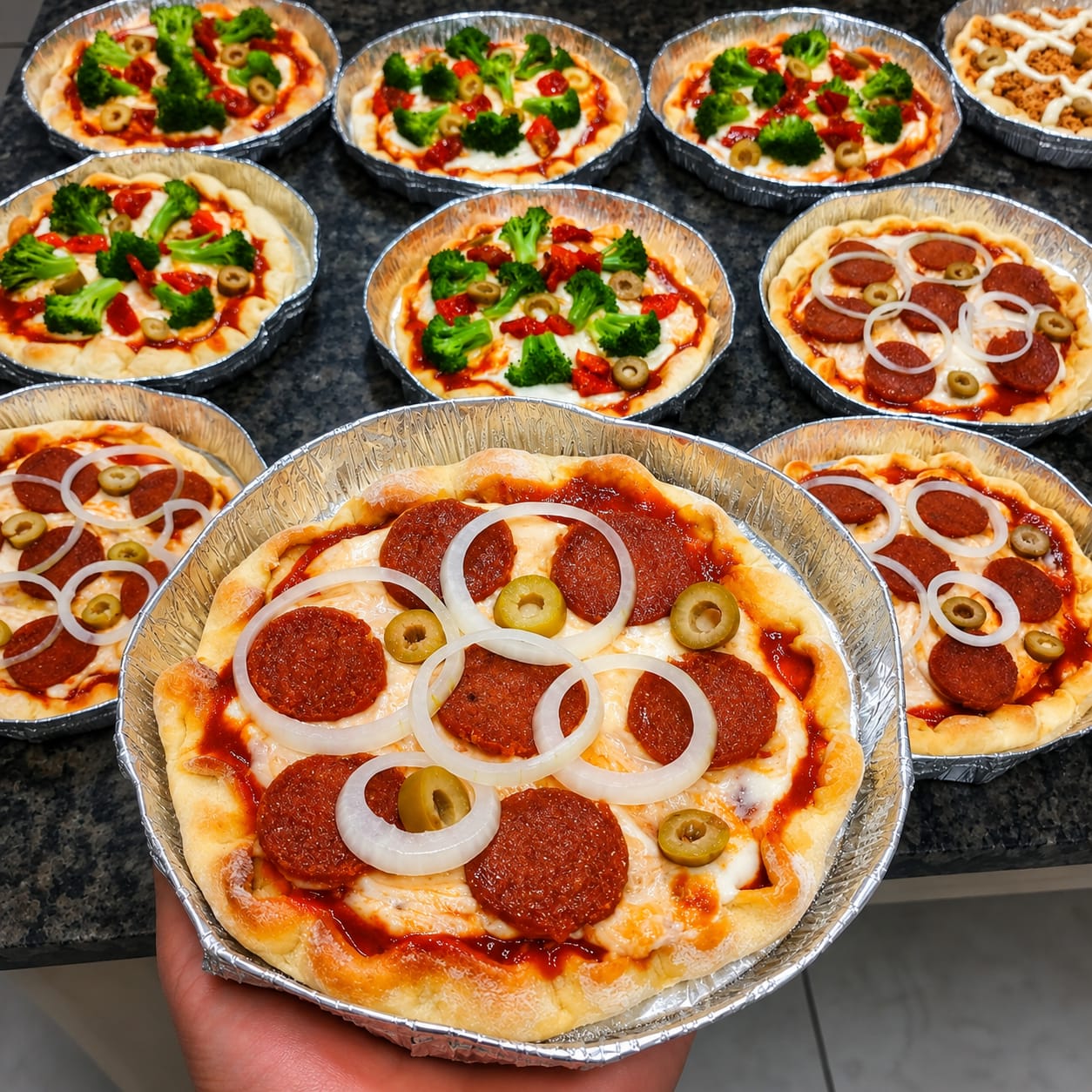 Pizza Congelada de Calabresa Acebolada